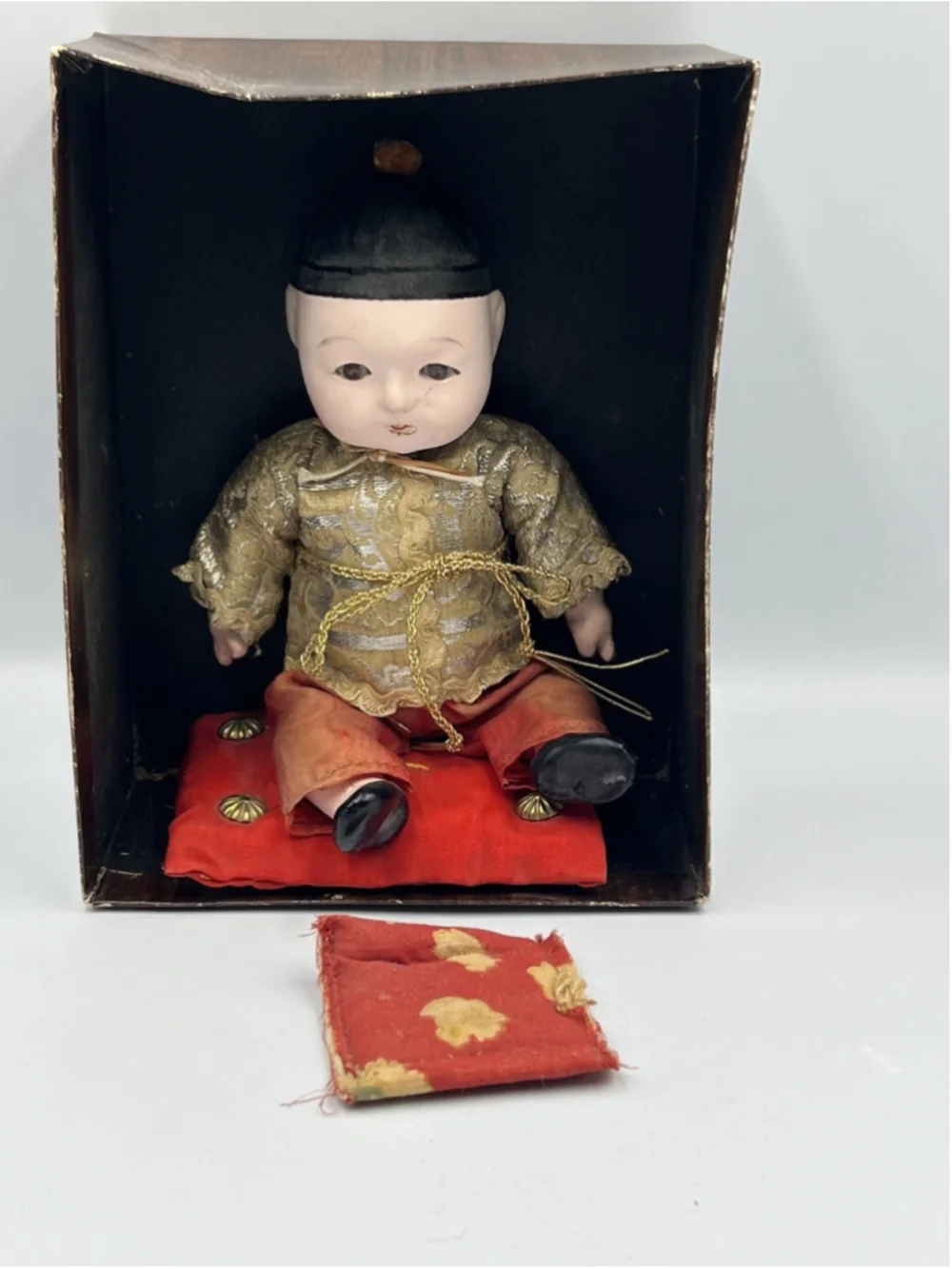 VTG Japanese Asian Ichimatsu GoFun Boy Doll jointed composition doll HTF , SEE